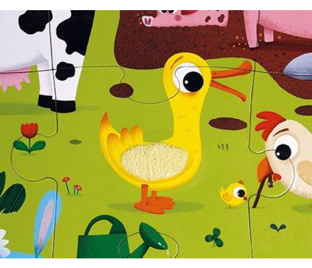 Janod Puzzle sensoryczne 20 elementów Farma - 1008606 - zdjęcie 7